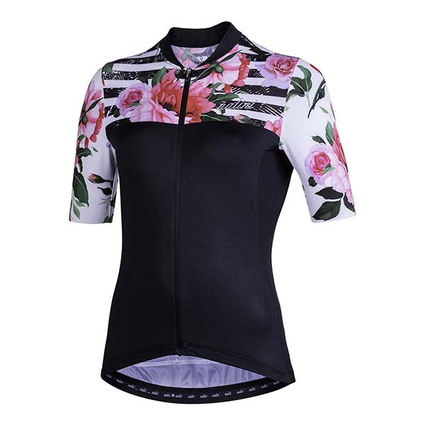 Women's cycling jersey with colorful flower pattern | Nalini
